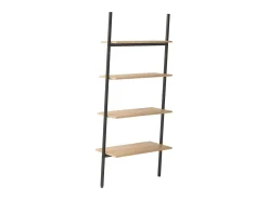Unidade 4 prateleiras 64x34x150,5 cm -claro e preto PT188366^ Prateleira