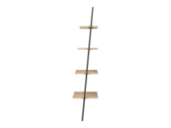 Unidade 4 prateleiras 64x34x150,5 cm -claro e preto PT188366^ Prateleira