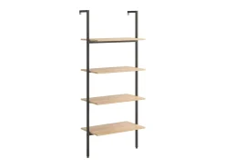 Unidade 4 prateleiras 64x35x152,5 cm -claro e preto PT857698^ Prateleira