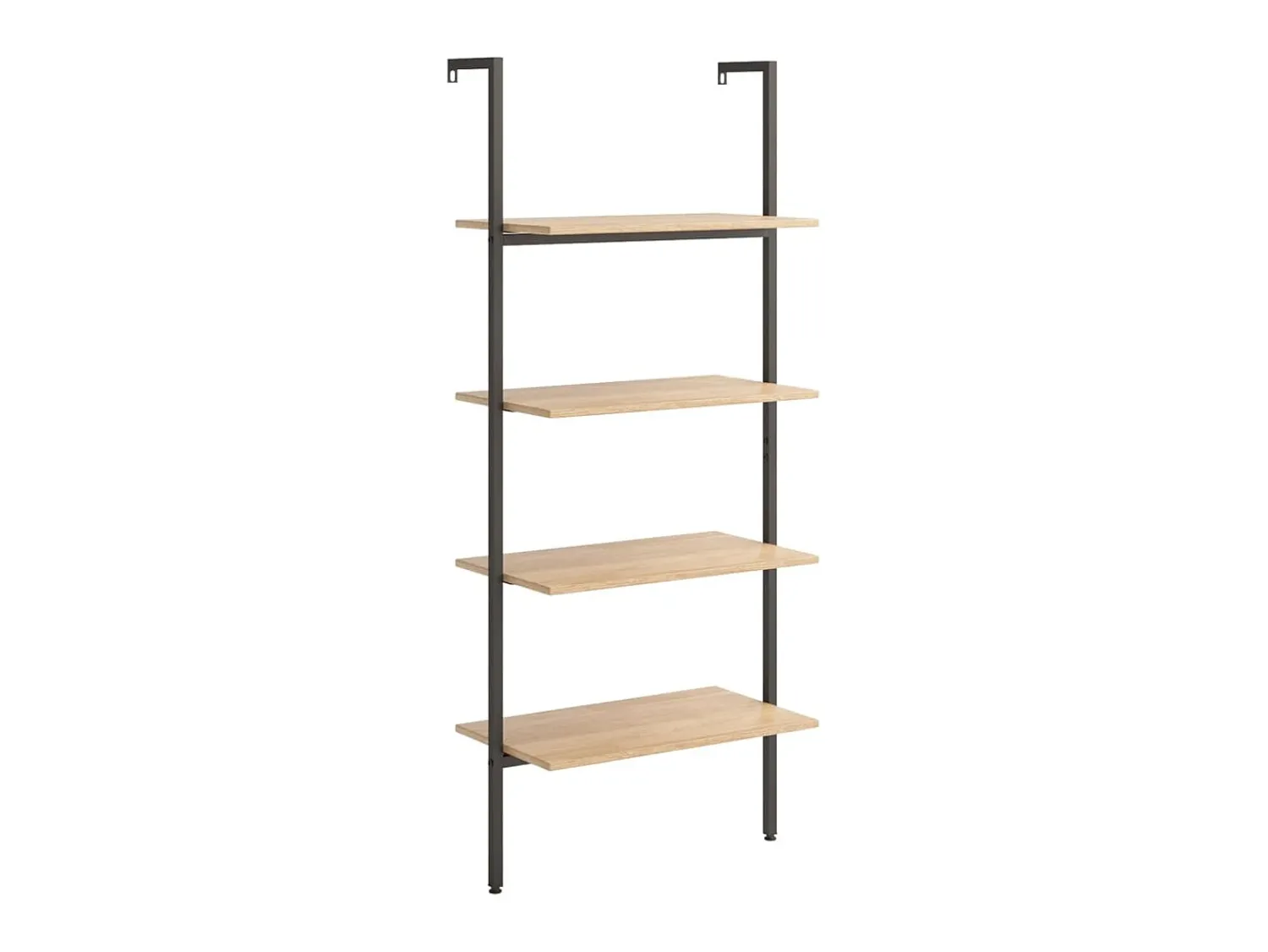 Unidade 4 prateleiras 64x35x152,5 cm -claro e preto PT857698^ Prateleira