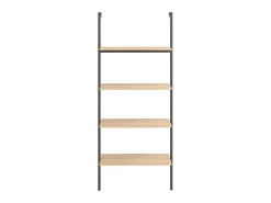 Unidade 4 prateleiras 64x35x152,5 cm -claro e preto PT857698^ Prateleira