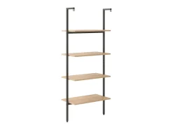 Unidade 4 prateleiras 64x35x152,5 cm -claro e preto PT857698^ Prateleira