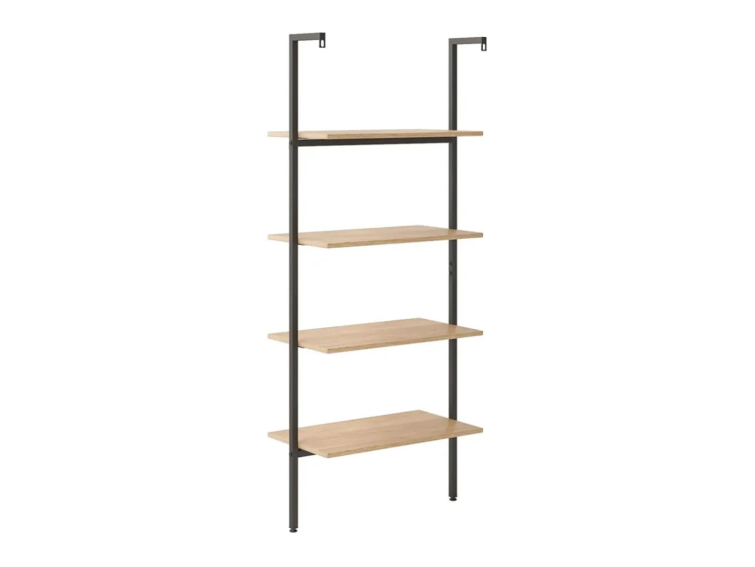 Unidade 4 prateleiras 64x35x152,5 cm -claro e preto PT857698^ Prateleira