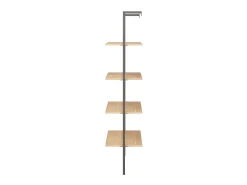 Unidade 4 prateleiras 64x35x152,5 cm -claro e preto PT857698^ Prateleira