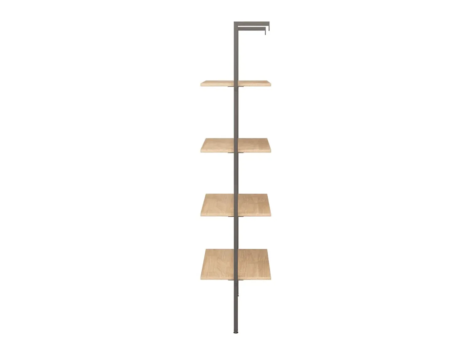 Unidade 4 prateleiras 64x35x152,5 cm -claro e preto PT857698^ Prateleira