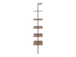 vidaxl Unidade 5 prateleiras 64x35x185 cm -escuro e preto Castanho