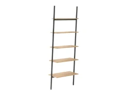 Prateleira* Unidade 5 prateleiras 64x34x185,5 cm -claro e preto PT944139 Castanho