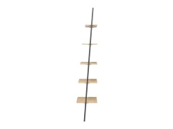 Prateleira* Unidade 5 prateleiras 64x34x185,5 cm -claro e preto PT944139 Castanho