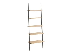 Prateleira* Unidade 5 prateleiras 64x34x185,5 cm -claro e preto PT944139 Castanho