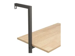 vidaxl Unidade 5 prateleiras 64x35x185 cm -claro e preto^ Prateleira