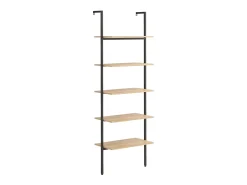 vidaxl Unidade 5 prateleiras 64x35x185 cm -claro e preto^ Prateleira