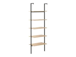 vidaxl Unidade 5 prateleiras 64x35x185 cm -claro e preto^ Prateleira
