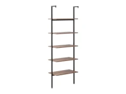 Unidade 5 prateleiras 64x35x185 cm -escuro e preto PT507807^ Prateleira