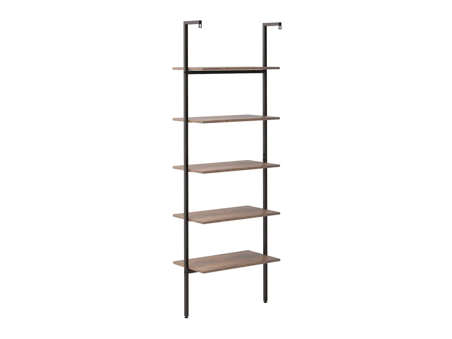 Unidade 5 prateleiras 64x35x185 cm -escuro e preto PT507807^ Prateleira