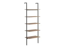Unidade 5 prateleiras 64x35x185 cm -escuro e preto PT507807^ Prateleira