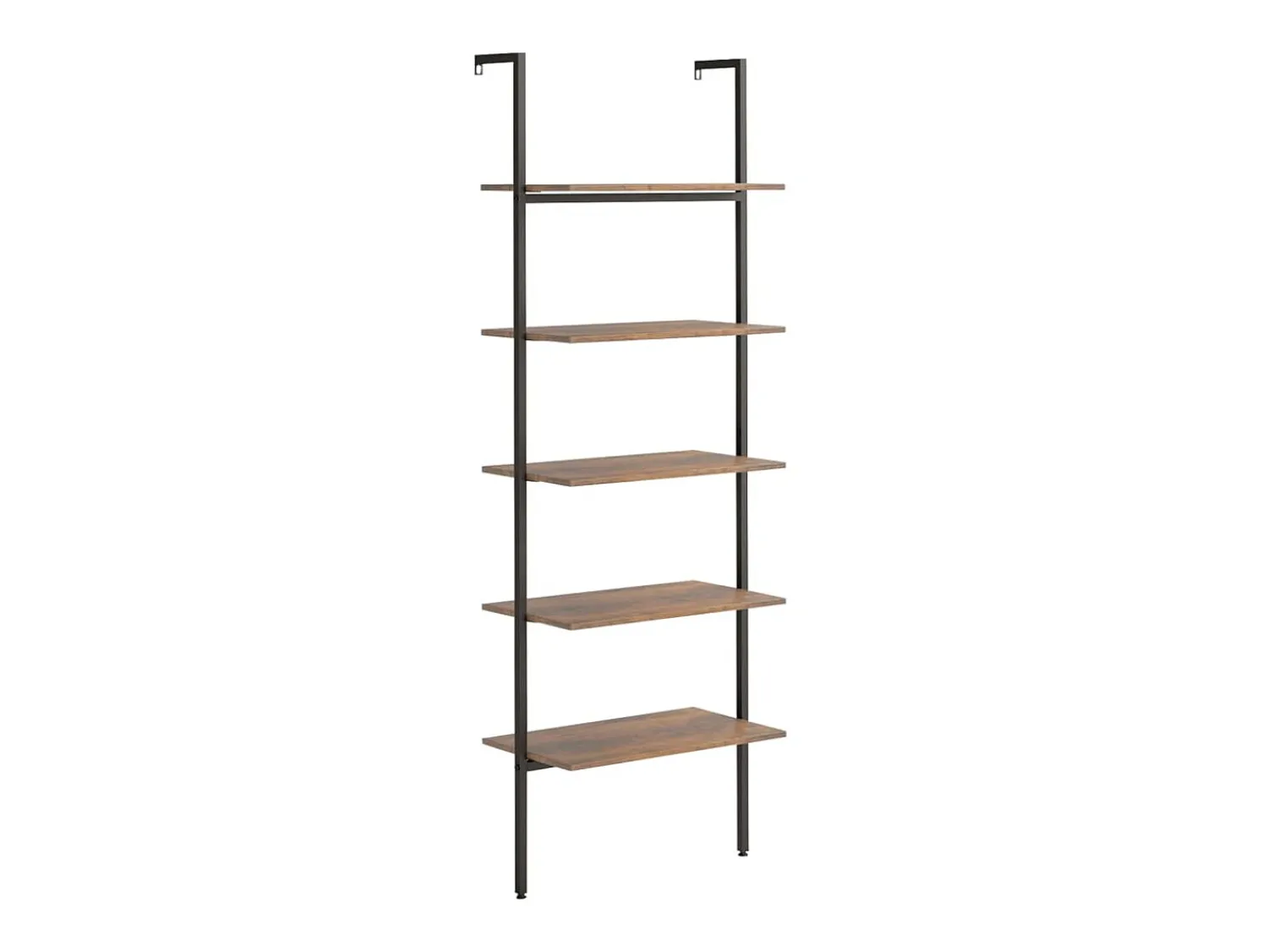 Unidade 5 prateleiras 64x35x185 cm -escuro e preto PT507807^ Prateleira