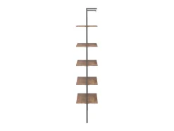 Unidade 5 prateleiras 64x35x185 cm -escuro e preto PT507807^ Prateleira