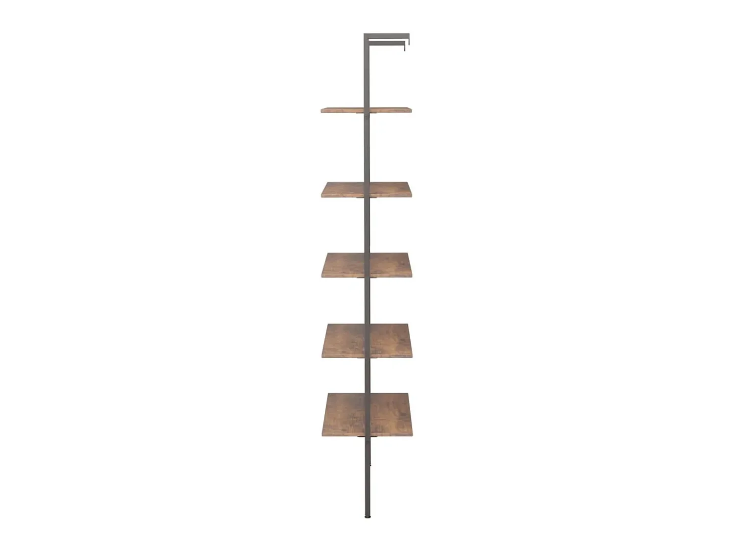 Unidade 5 prateleiras 64x35x185 cm -escuro e preto PT507807^ Prateleira