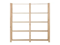 Prateleira| Unidade arrumação 5 prateleiras 170x28,5x170 cm pinho maciço PT293257 Castanho