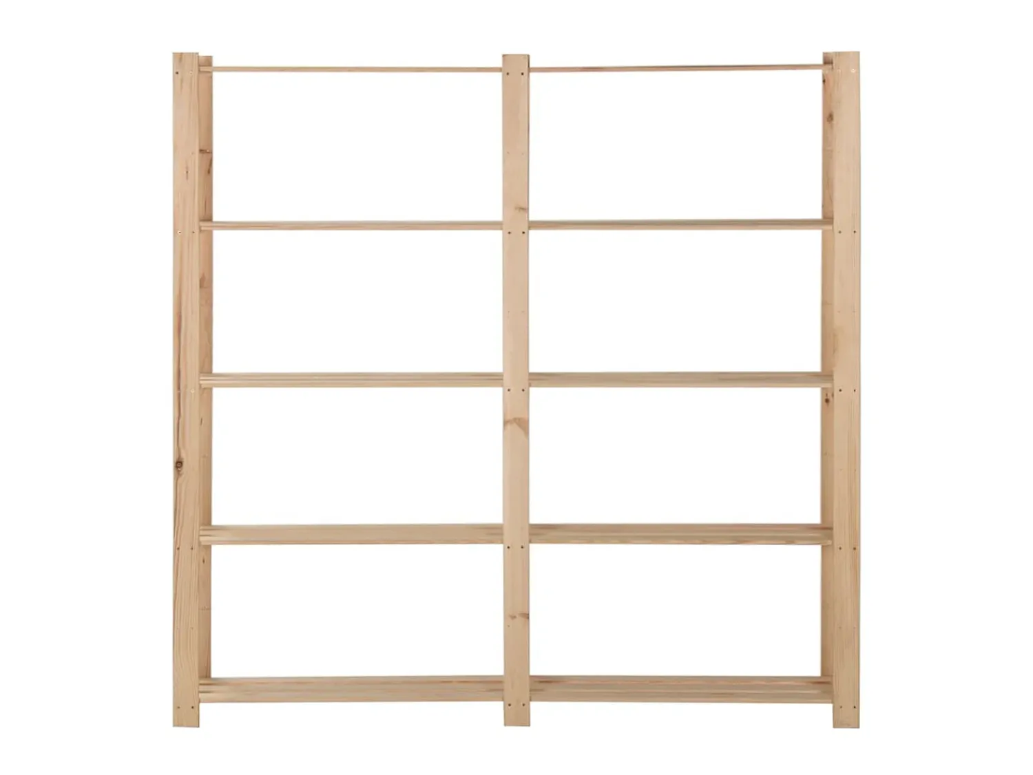 Prateleira| Unidade arrumação 5 prateleiras 170x28,5x170 cm pinho maciço PT293257 Castanho