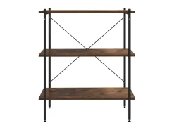 Prateleira| Unidade com 3 prateleiras 80x40x92 cm /natural PT248539 Preto