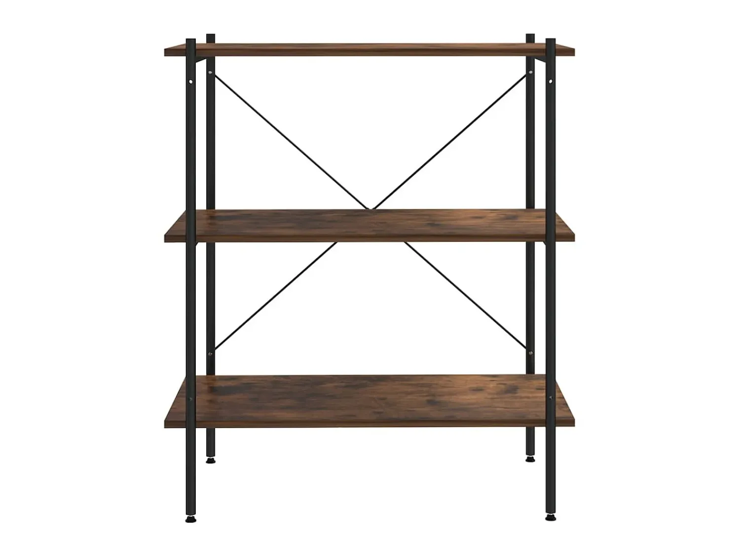 Prateleira| Unidade com 3 prateleiras 80x40x92 cm /natural PT248539 Preto