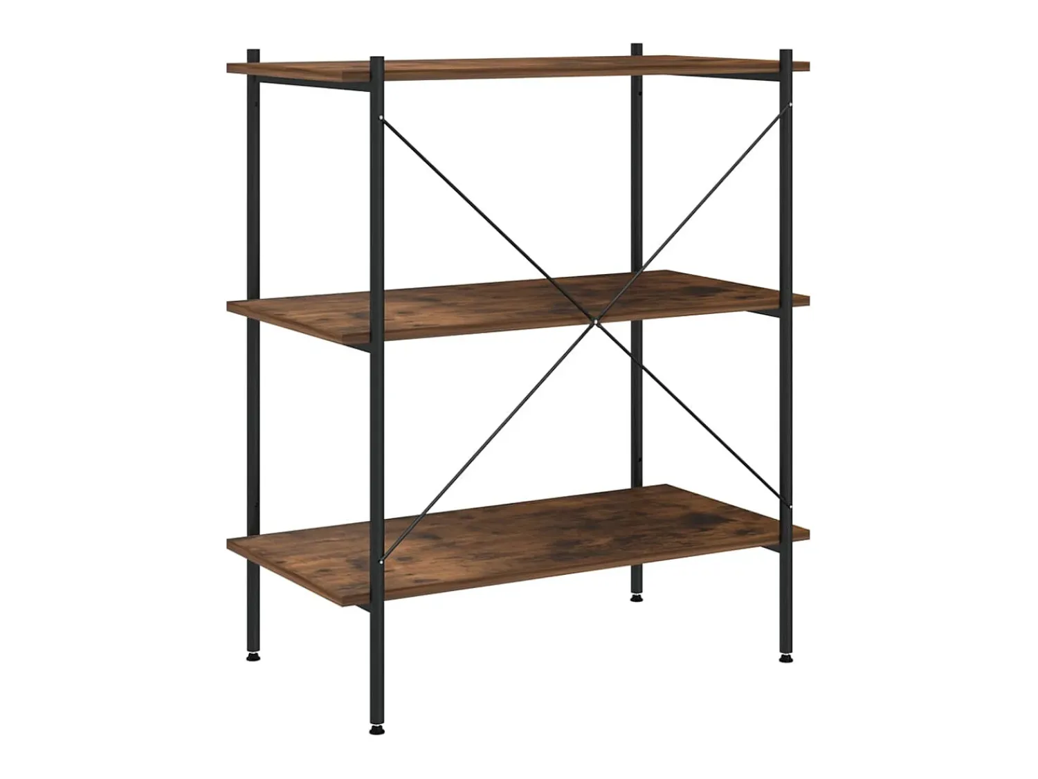 Prateleira| Unidade com 3 prateleiras 80x40x92 cm /natural PT248539 Preto