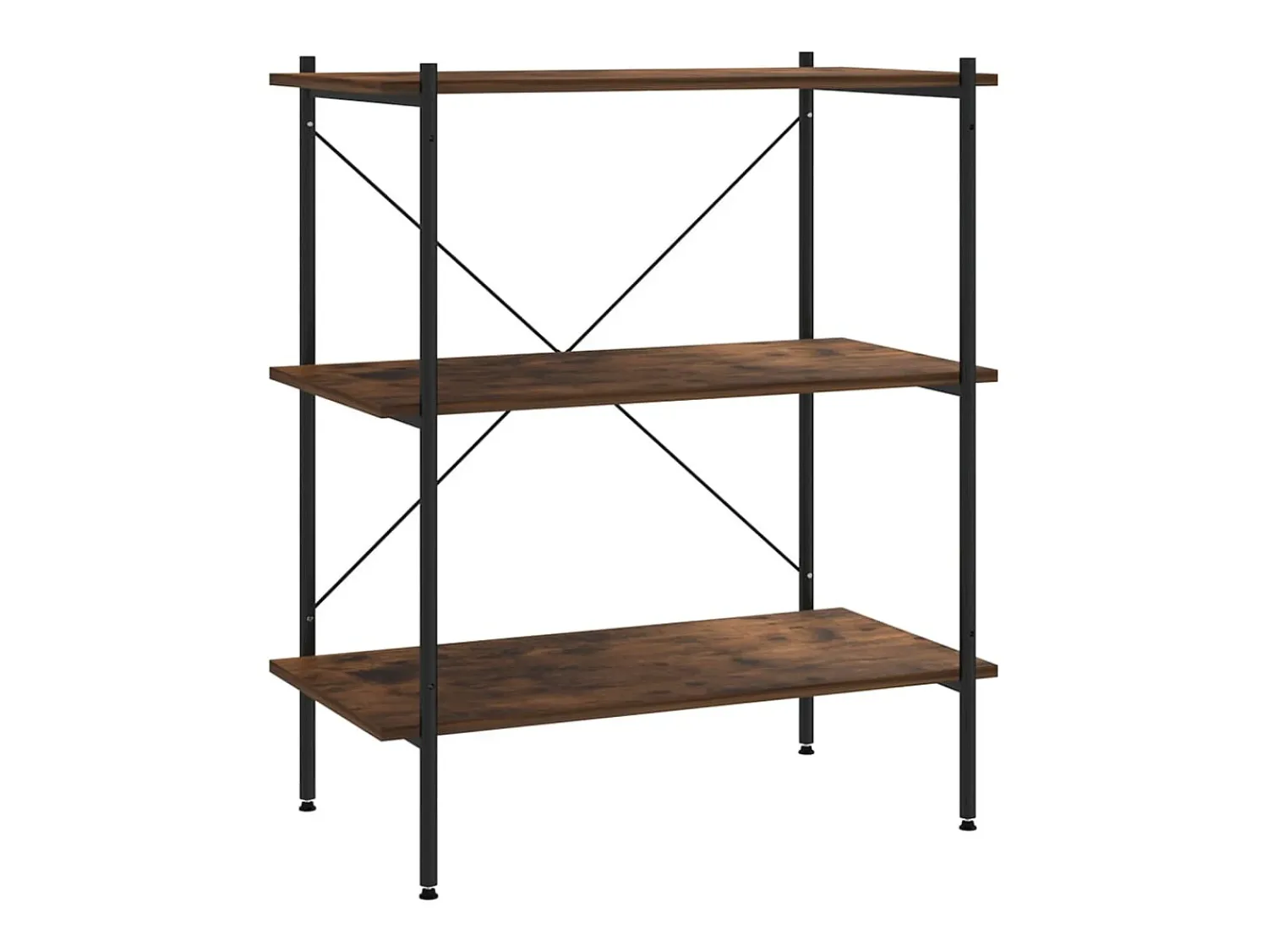 Prateleira| Unidade com 3 prateleiras 80x40x92 cm /natural PT248539 Preto