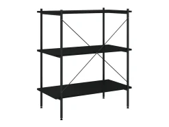 Discount Unidade com 3 prateleiras 80x40x92 cm PT715908 Preto