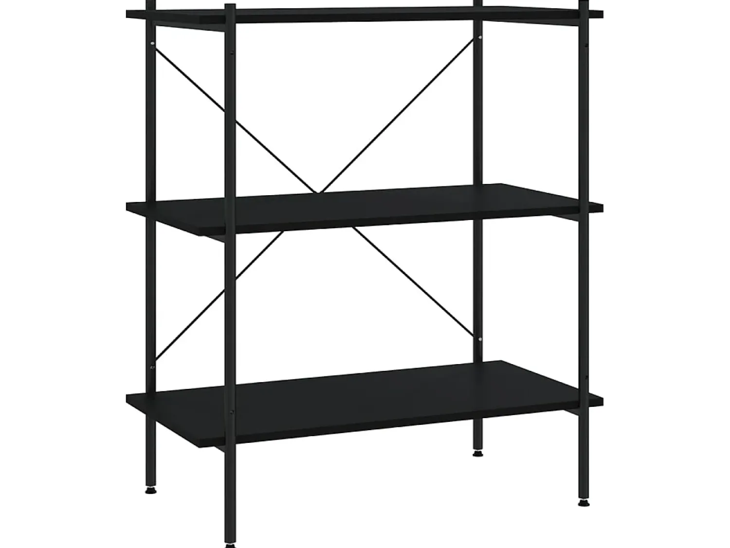 Discount Unidade com 3 prateleiras 80x40x92 cm PT715908 Preto