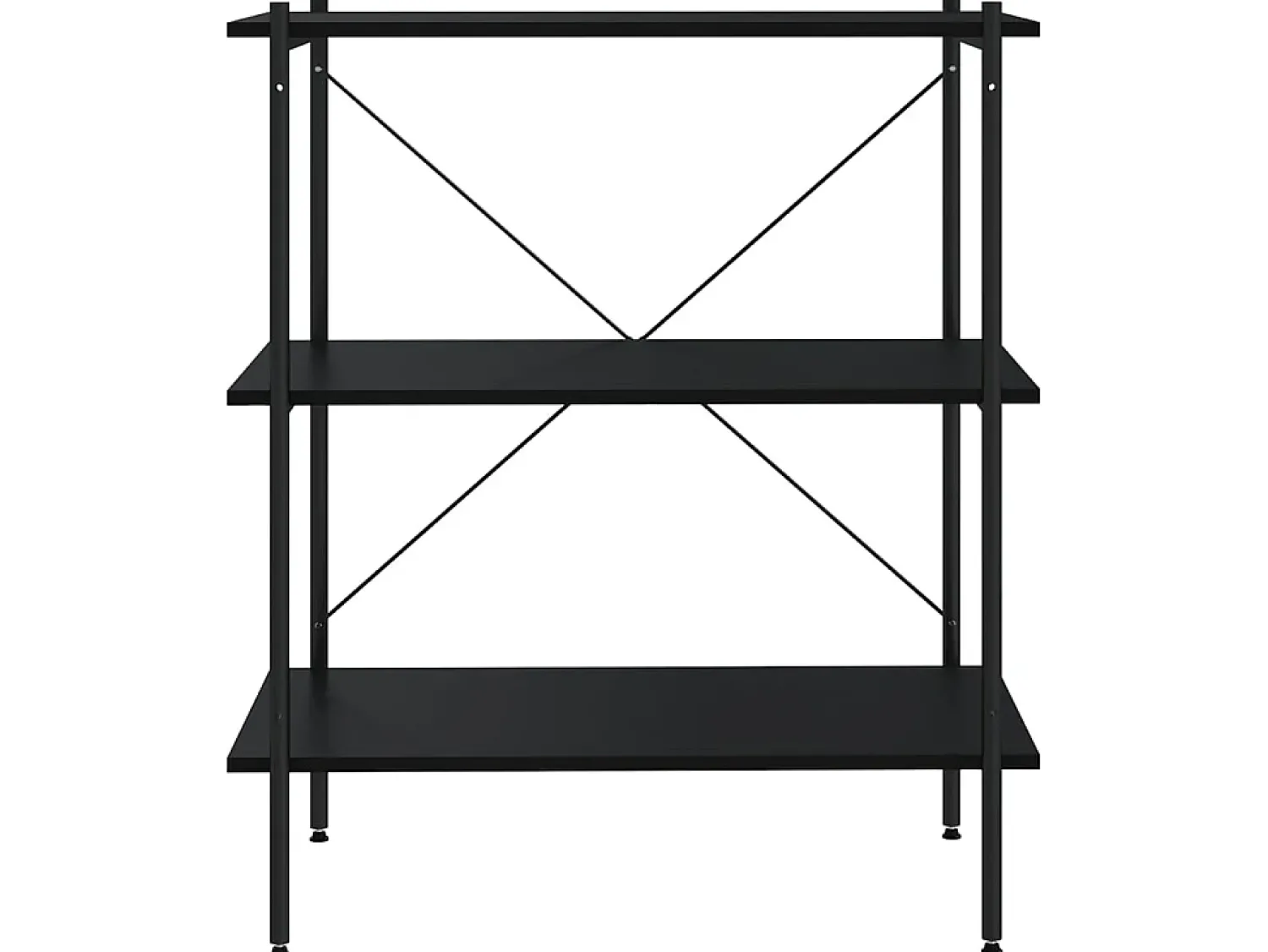 Discount Unidade com 3 prateleiras 80x40x92 cm PT715908 Preto