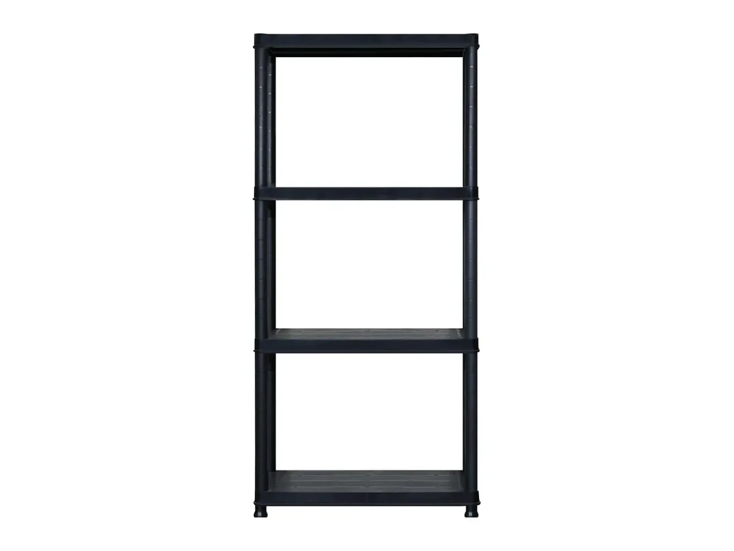 Discount Unidade com 4 prateleiras 183x30,5x130 cm plástico PT722981 Preto