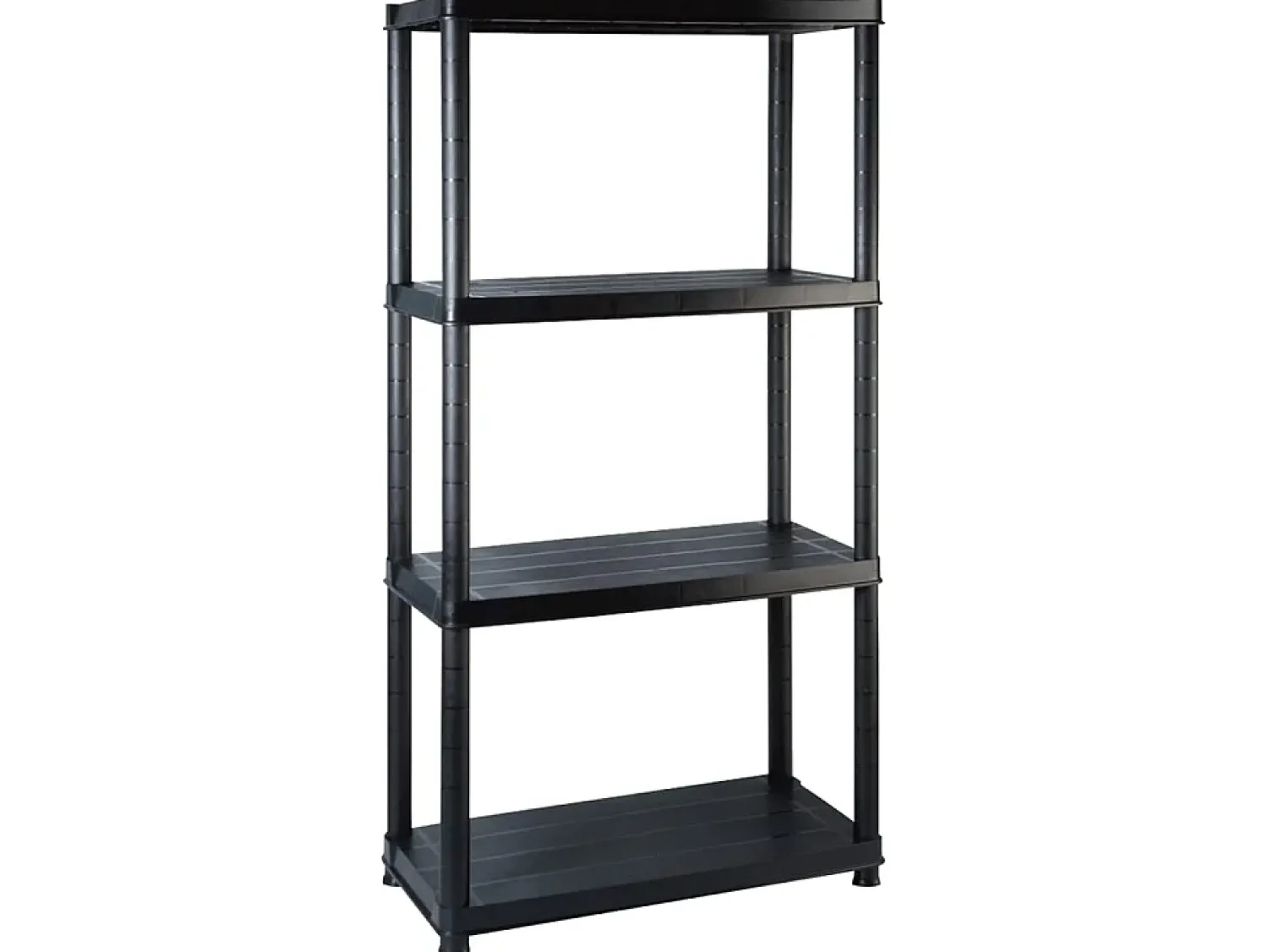 Discount Unidade com 4 prateleiras 183x30,5x130 cm plástico PT722981 Preto