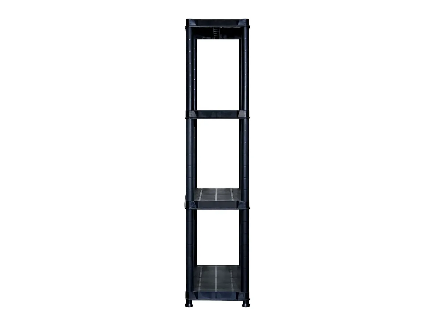 Discount Unidade com 4 prateleiras 183x30,5x130 cm plástico PT722981 Preto