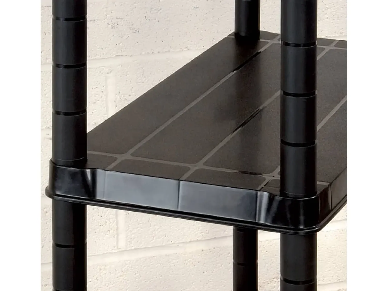 Discount Unidade com 4 prateleiras 183x30,5x130 cm plástico PT722981 Preto