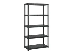 Prateleira* Unidade com 5 prateleiras 170x40x185 cm plástico PT499545 Preto