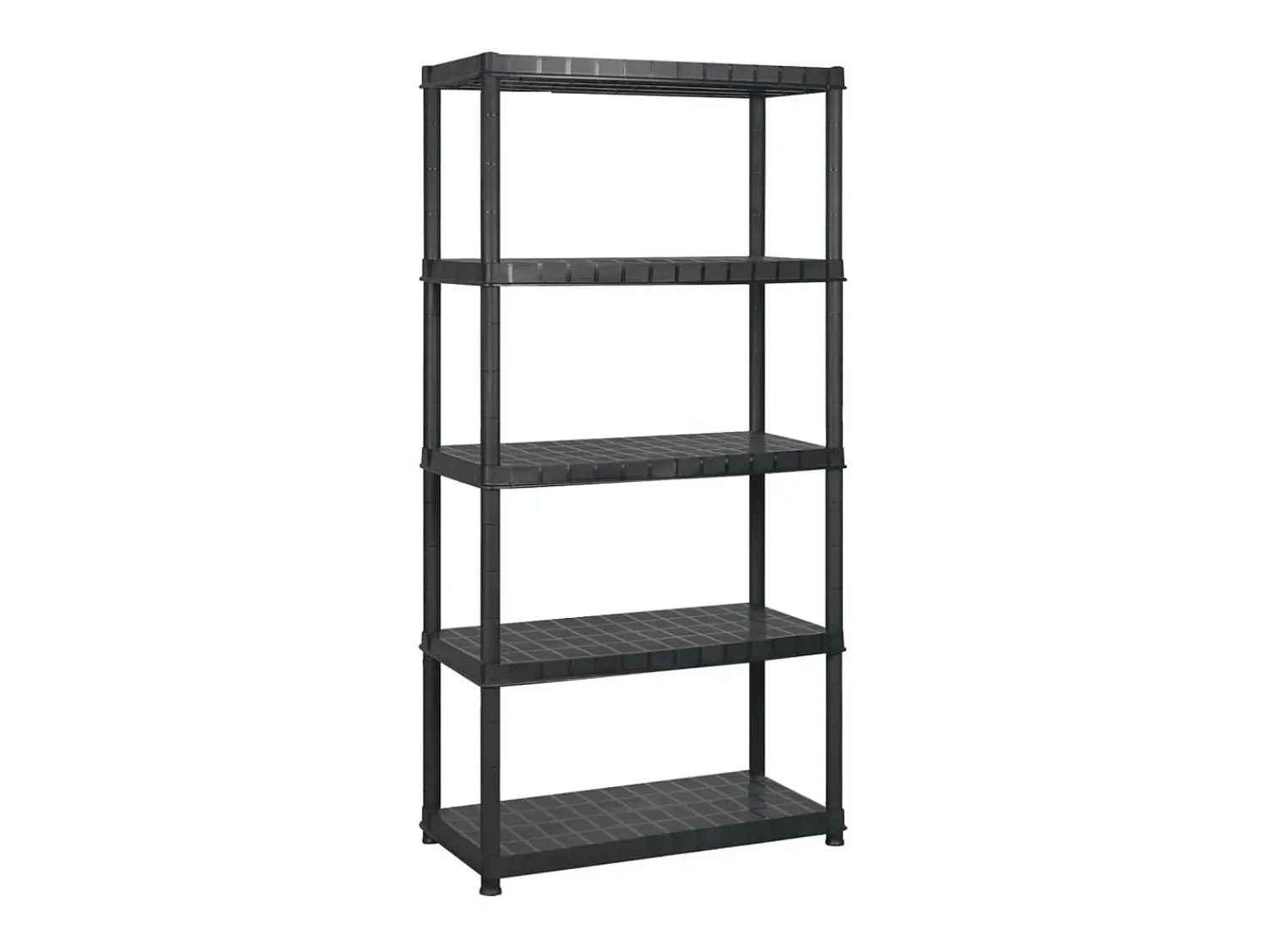 Prateleira* Unidade com 5 prateleiras 170x40x185 cm plástico PT499545 Preto