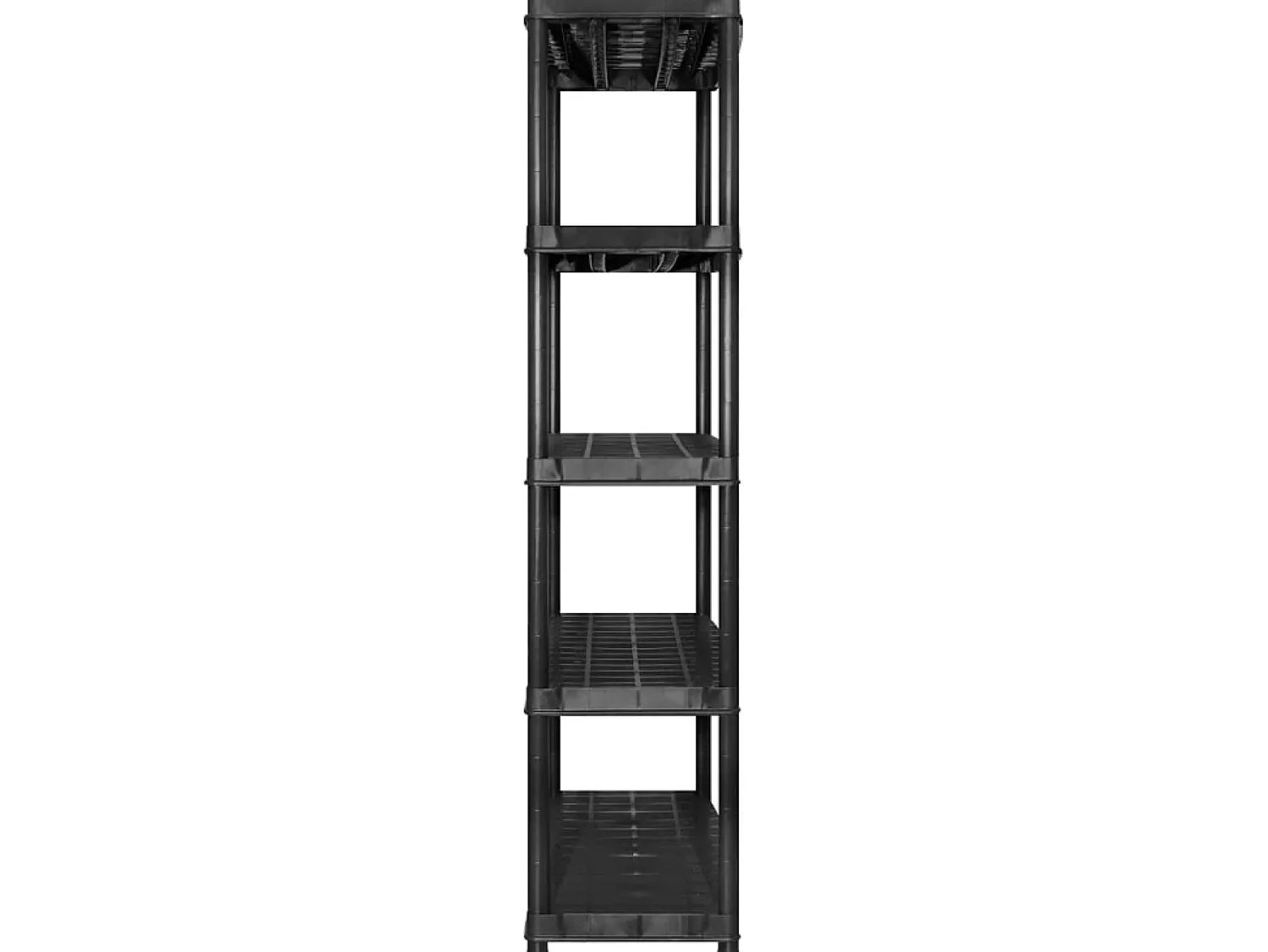 Prateleira* Unidade com 5 prateleiras 170x40x185 cm plástico PT499545 Preto