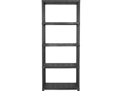 Prateleira| Unidade com 5 prateleiras 71x38x170 cm plástico PT354286 Preto