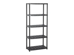 Prateleira| Unidade com 5 prateleiras 71x38x170 cm plástico PT354286 Preto