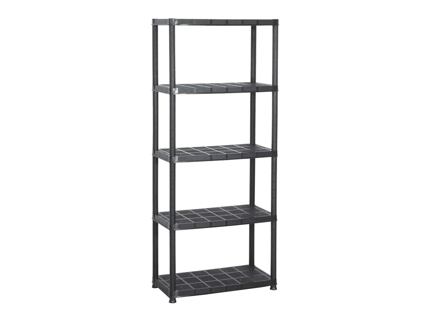 Prateleira| Unidade com 5 prateleiras 71x38x170 cm plástico PT354286 Preto