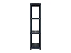 Unidade com 4 prateleiras 244x30,5x130 cm plástico PT123356 Preto