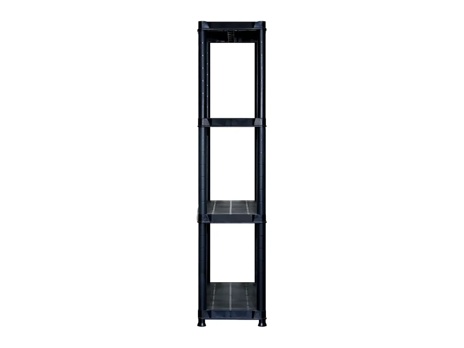 Unidade com 4 prateleiras 244x30,5x130 cm plástico PT123356 Preto