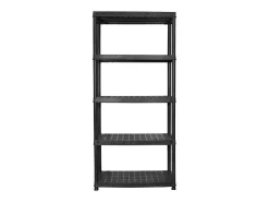 Prateleira| Unidade com 5 prateleiras 85x40x185 cm plástico PT914470 Preto