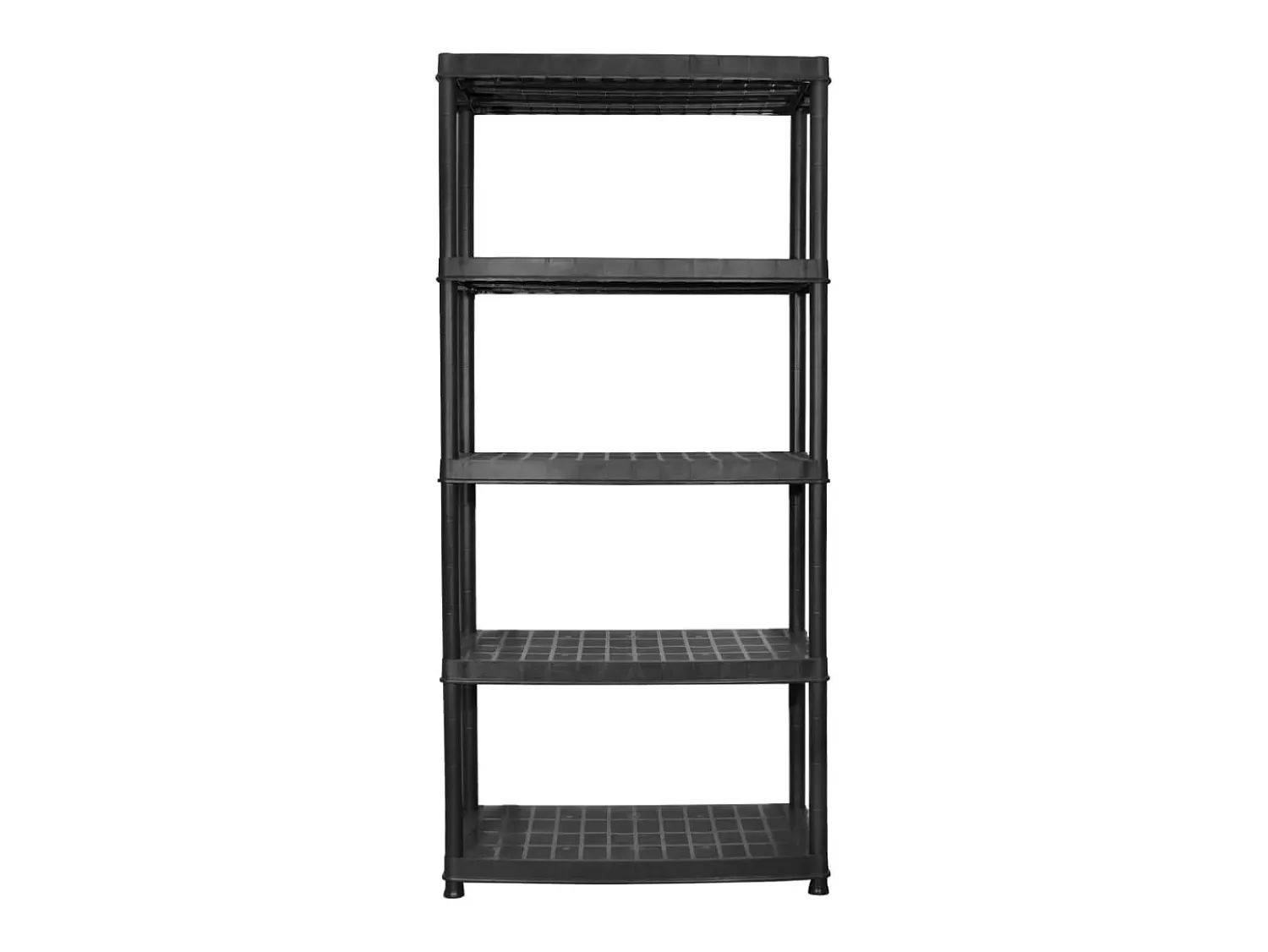 Prateleira| Unidade com 5 prateleiras 85x40x185 cm plástico PT914470 Preto