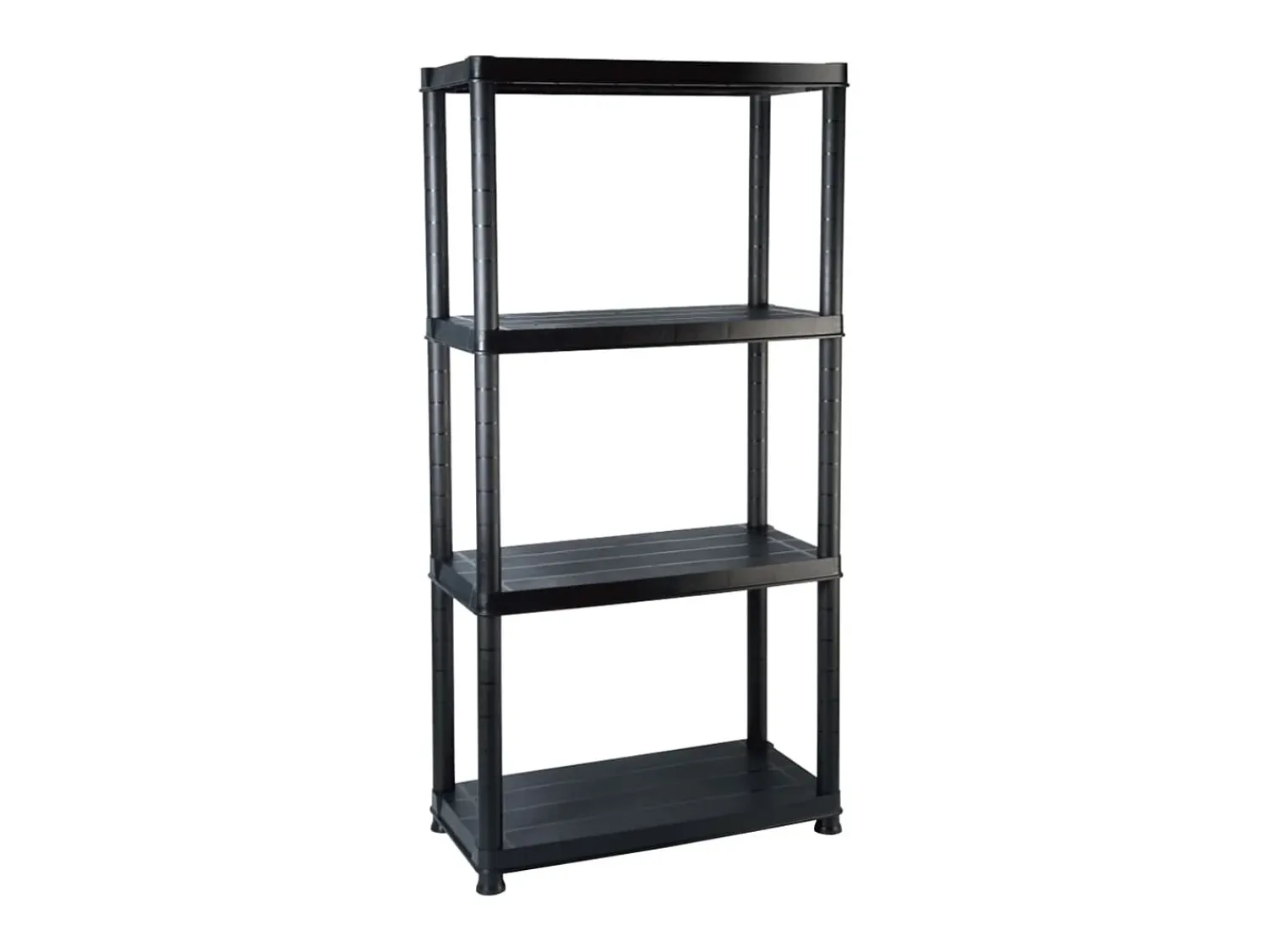 Prateleira* Unidade com 4 prateleiras 61x30,5x130 cm plástico PT488870 Preto