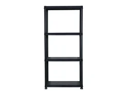 Prateleira* Unidade com 4 prateleiras 61x30,5x130 cm plástico PT488870 Preto