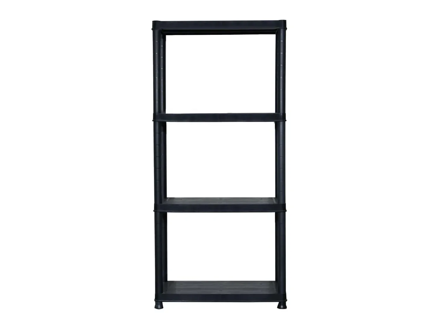 Prateleira* Unidade com 4 prateleiras 61x30,5x130 cm plástico PT488870 Preto