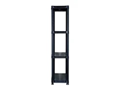 Prateleira* Unidade com 4 prateleiras 61x30,5x130 cm plástico PT488870 Preto