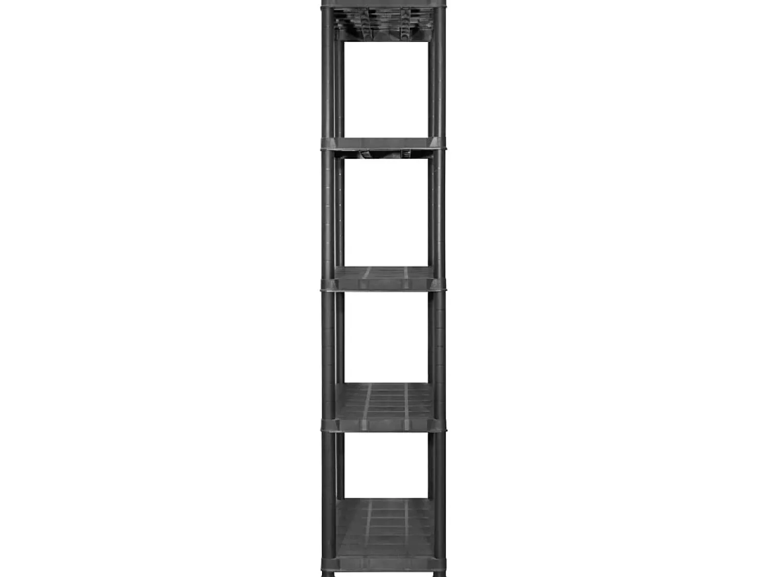 Prateleira* Unidade com 5 prateleiras 284x38x170 cm plástico PT137808 Preto